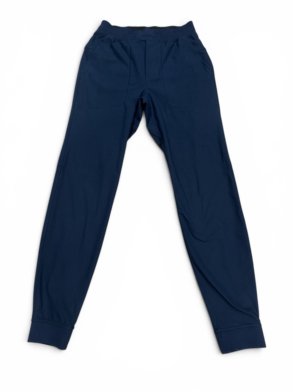 Lululemon size xs men’s athletic casual cuffed jogger style pants in navy.